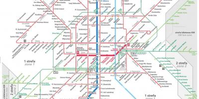 Warsaw peta pengangkutan