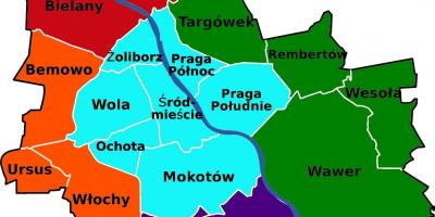 Peta daerah Warsawa 