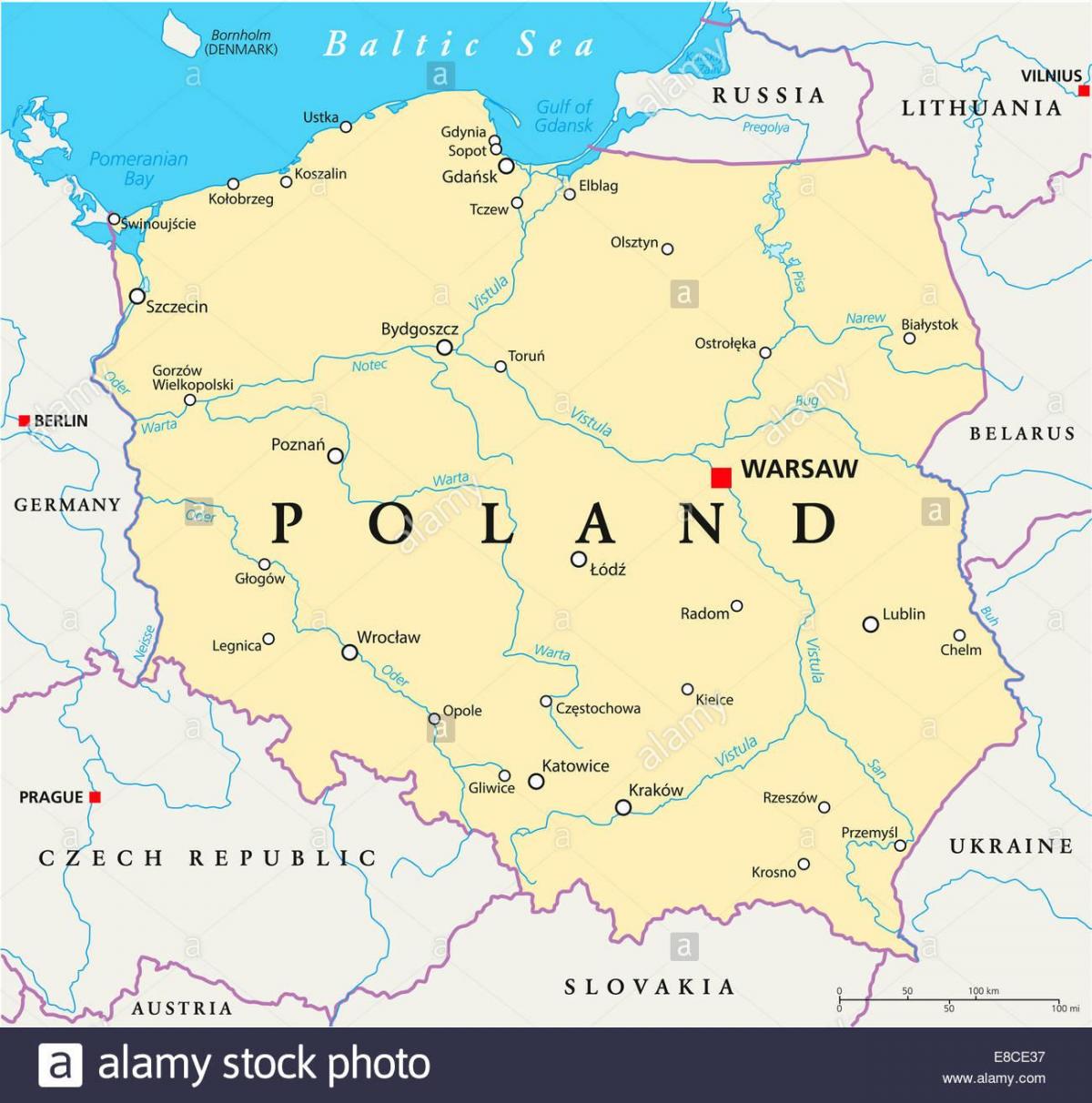 Warsaw lokasi di peta dunia