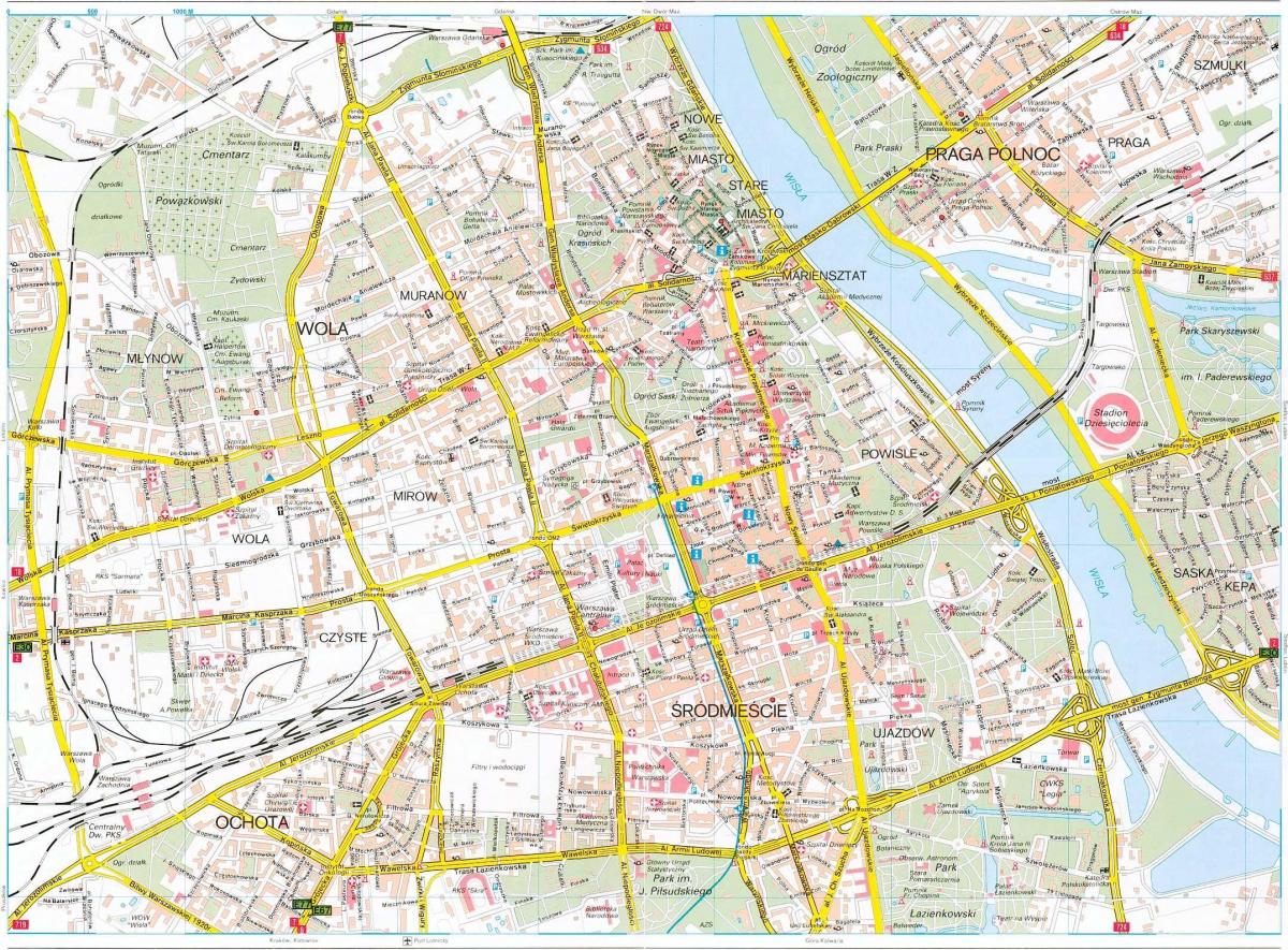 Warsaw pada peta